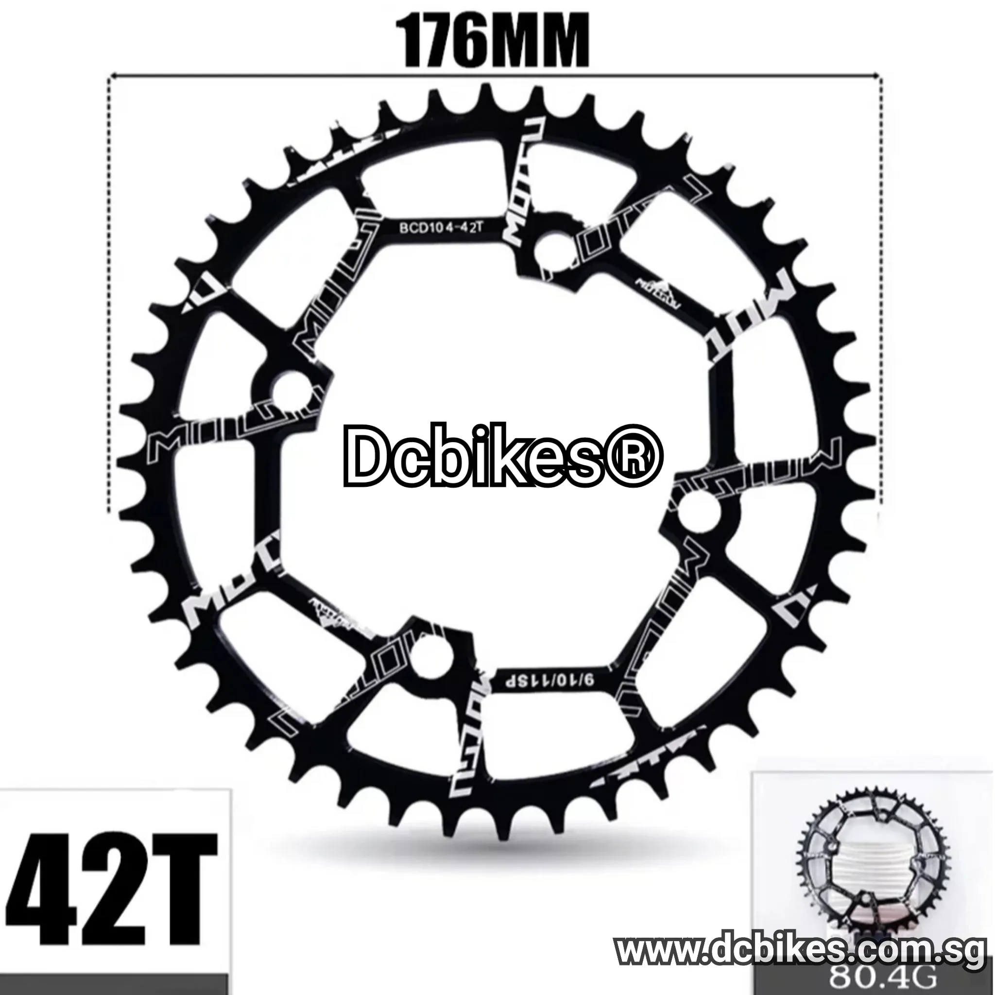 104Bcd 40T | 42T | 44T | 46T | 48T | 50T | 52T Round Single Speed Narrow Wide Chain Ring