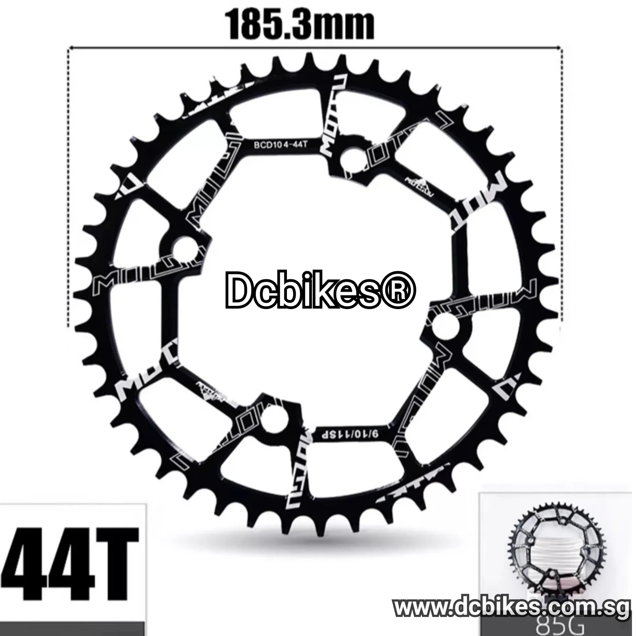 104Bcd 40T | 42T | 44T | 46T | 48T | 50T | 52T Round Single Speed Narrow Wide Chain Ring