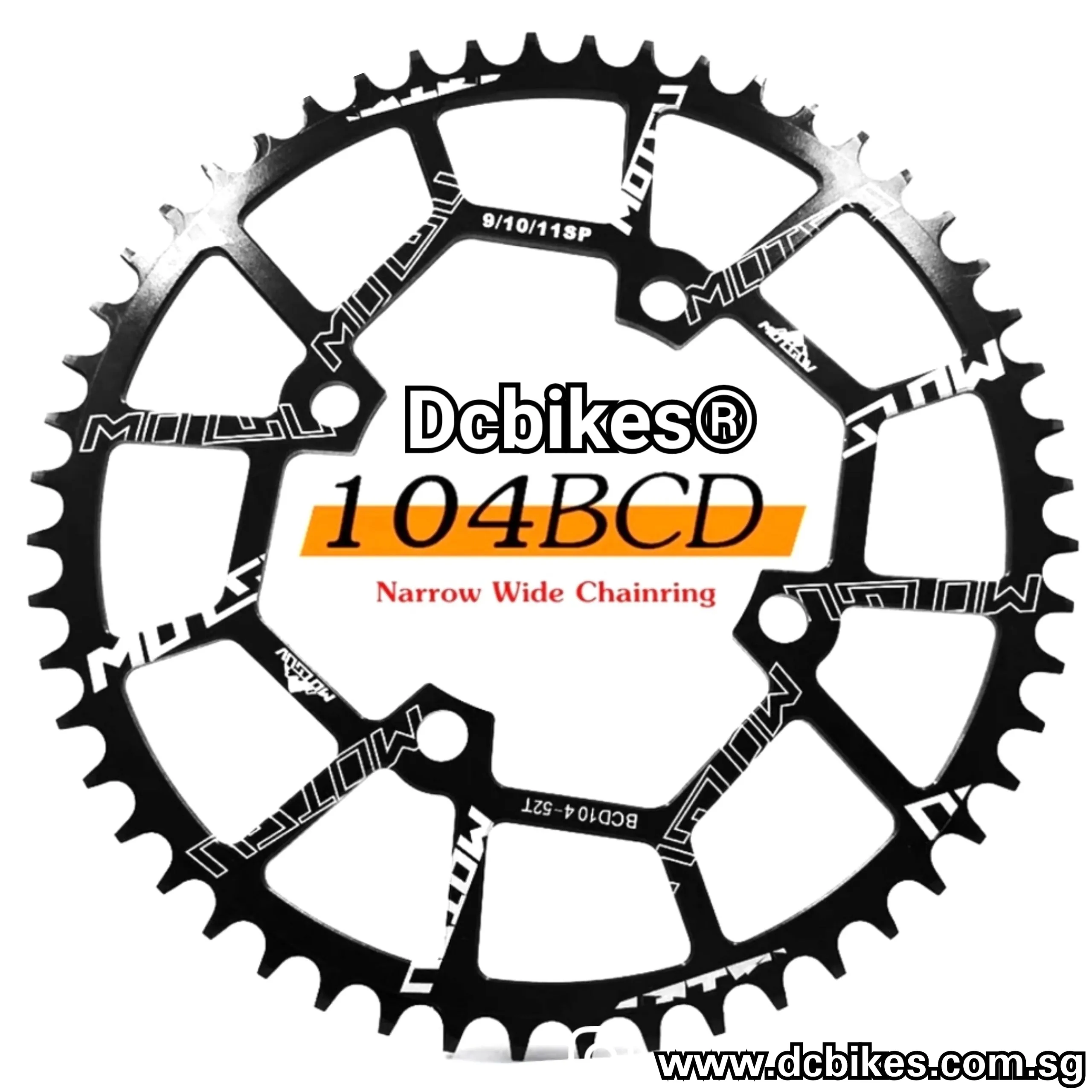 104Bcd 40T | 42T | 44T | 46T | 48T | 50T | 52T Round Single Speed Narrow Wide Chain Ring