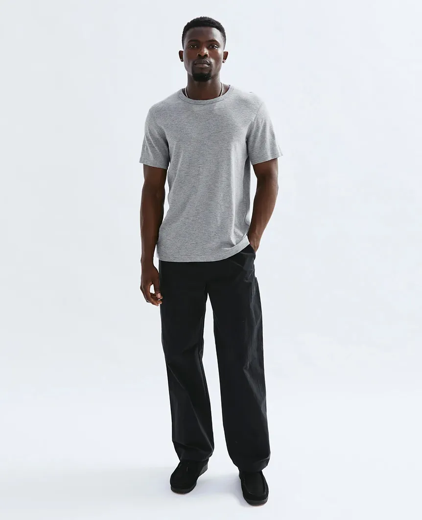 1X1 Slub T-Shirt Heather Grey