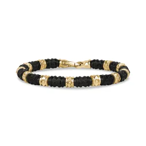 6mm Gold & Gunmetal Spiked Bead Bracelet