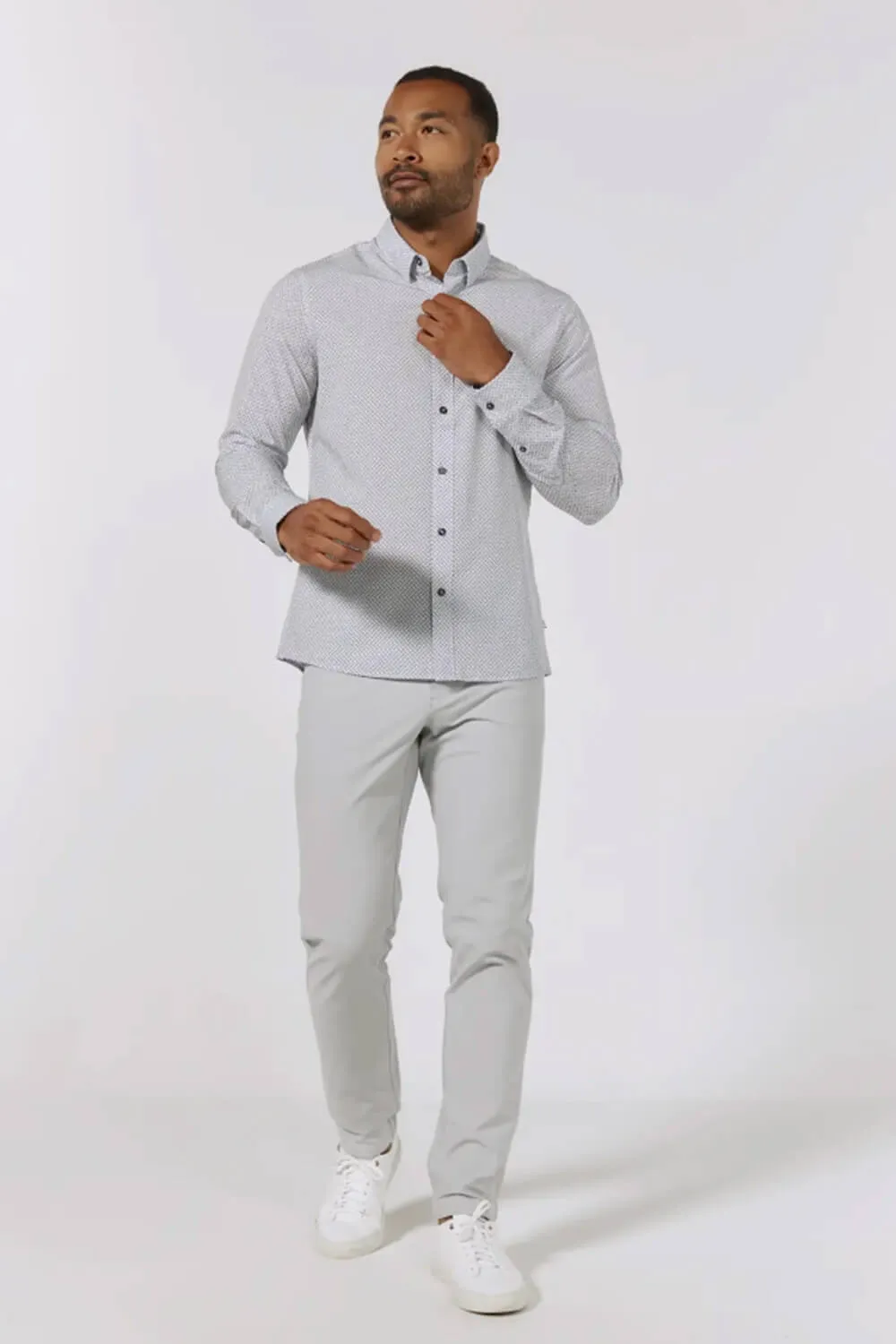 7Diamonds Axton Woven Shirt for Men in White | SMKL-7965-WHITE