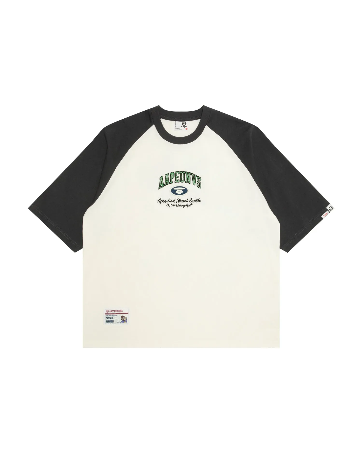 AAPEUNVS moonface logo raglan tee