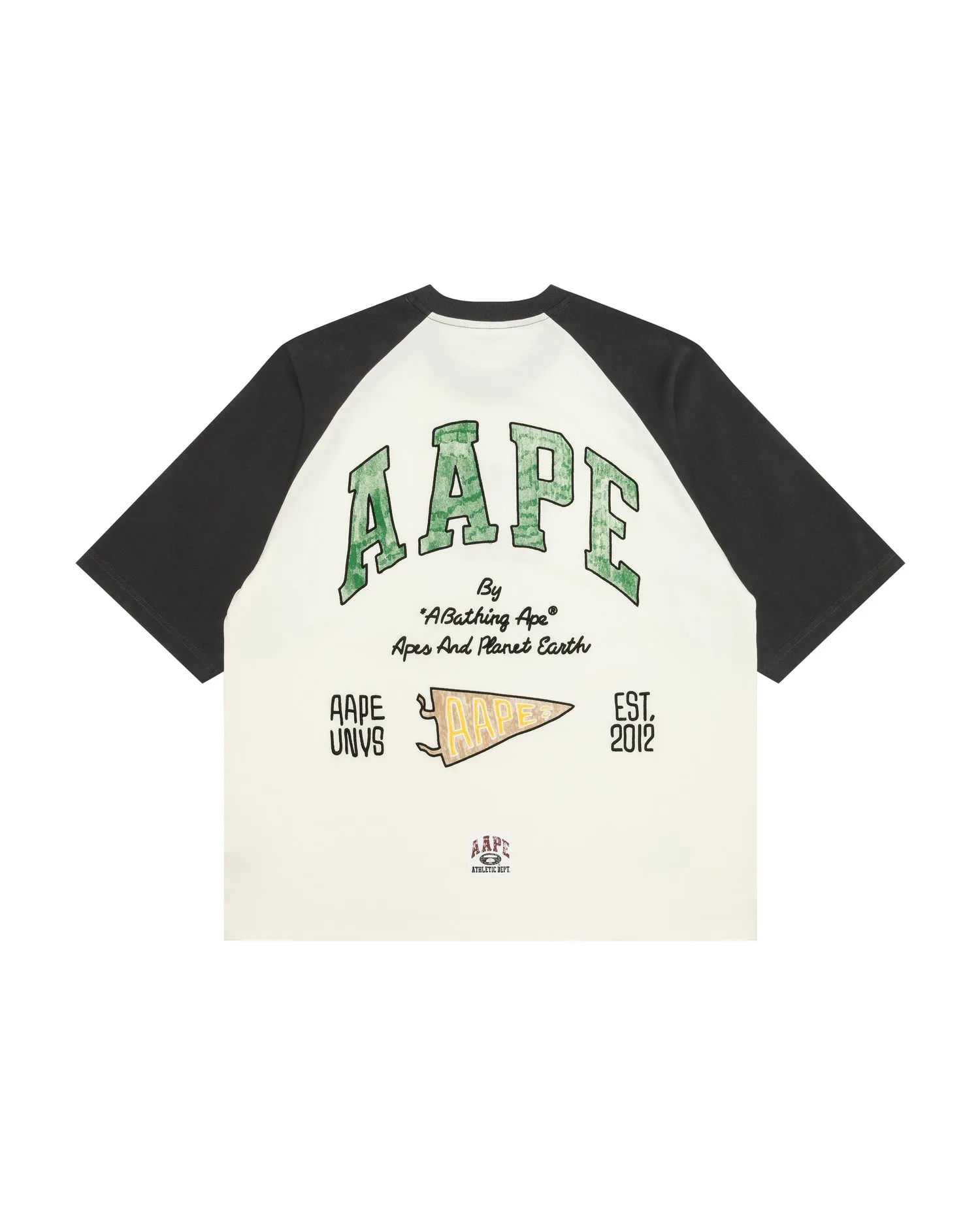 AAPEUNVS moonface logo raglan tee
