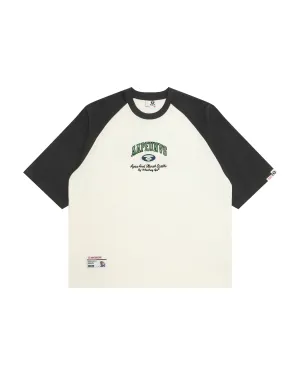AAPEUNVS moonface logo raglan tee