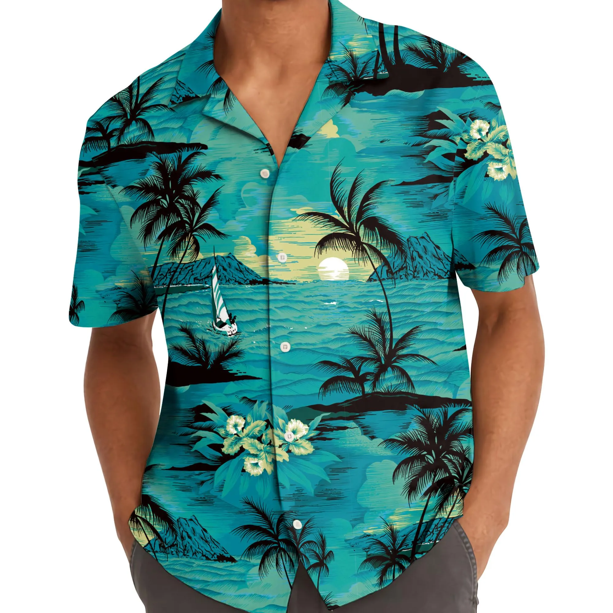ACEPrints Hawaiian Shirt for Men Casual Button-Down Shirts Mens Hawaiian Shirts Short Sleeve Button Down Shirt Men