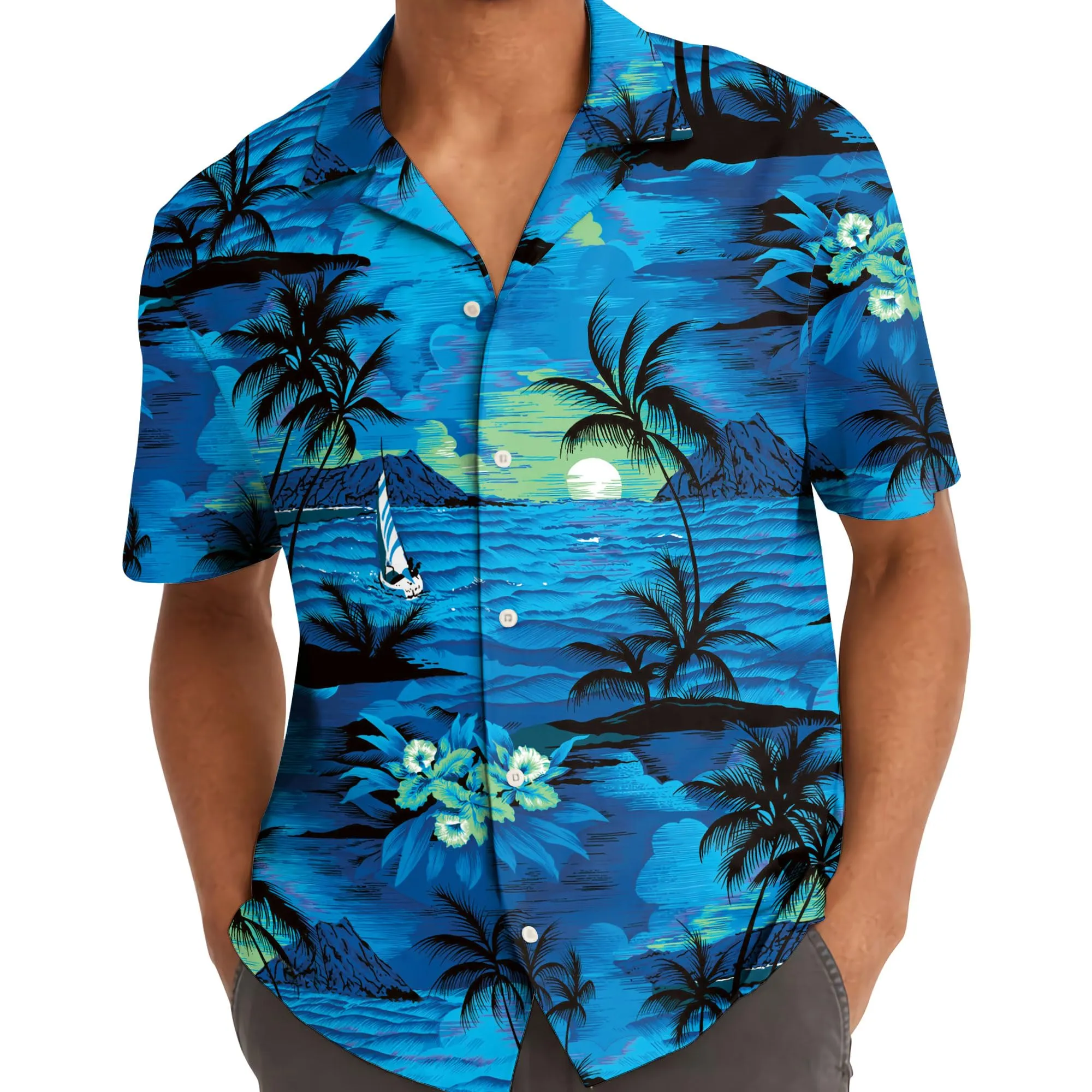 ACEPrints Hawaiian Shirt for Men Casual Button-Down Shirts Mens Hawaiian Shirts Short Sleeve Button Down Shirt Men