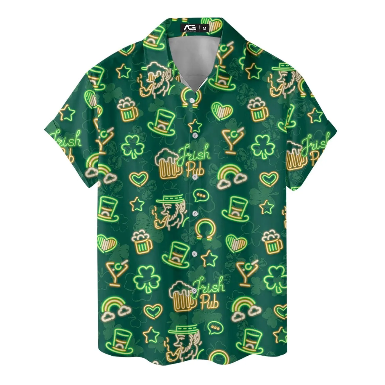 ACEPrints Hawaiian Shirt for Men Casual Button-Down Shirts Mens Hawaiian Shirts Short Sleeve Button Down Shirt Men