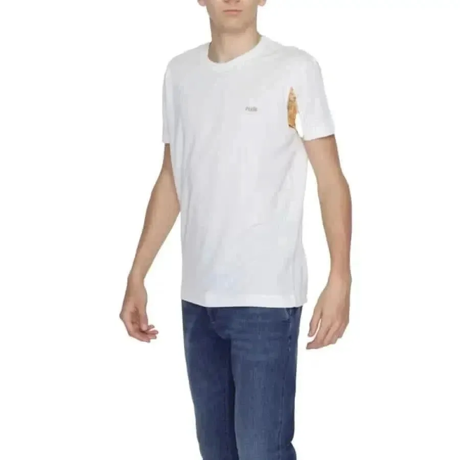 Alviero Martini Prima Classe Men's White Round Neck T-Shirt