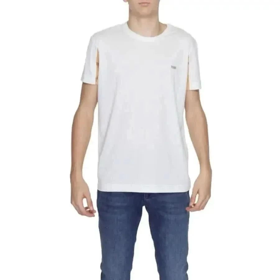 Alviero Martini Prima Classe Men's White Round Neck T-Shirt