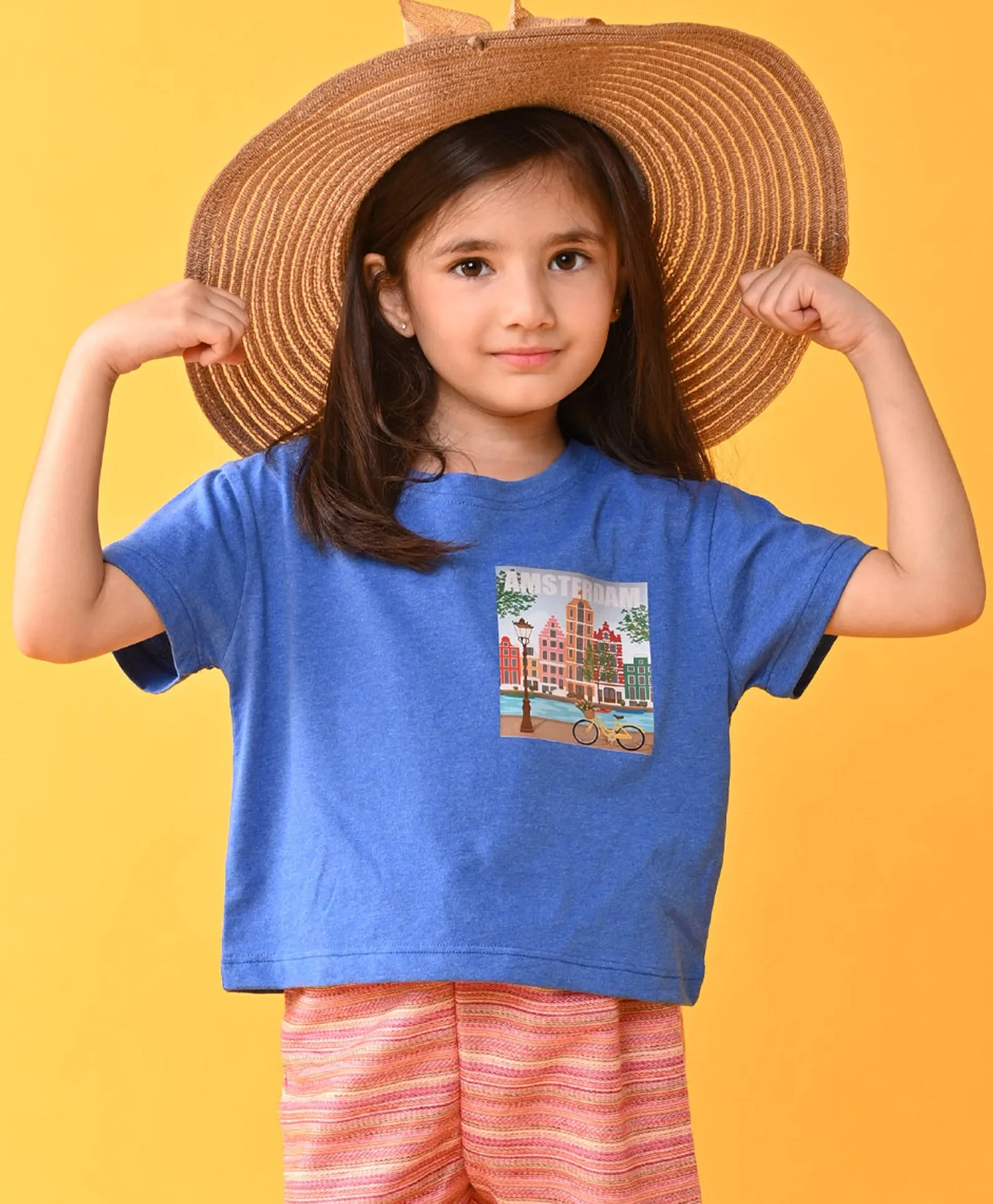 AMSTERDAM ROYAL SUMMER GIRLS T-SHIRT - BLUE