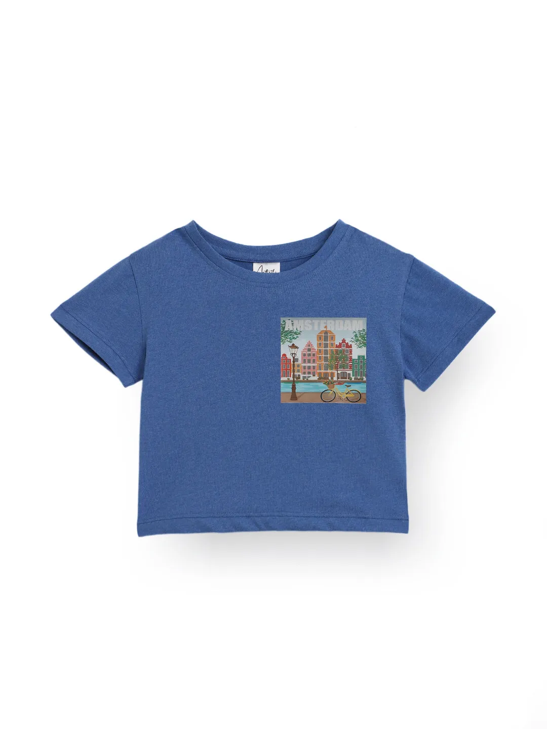 AMSTERDAM ROYAL SUMMER GIRLS T-SHIRT - BLUE