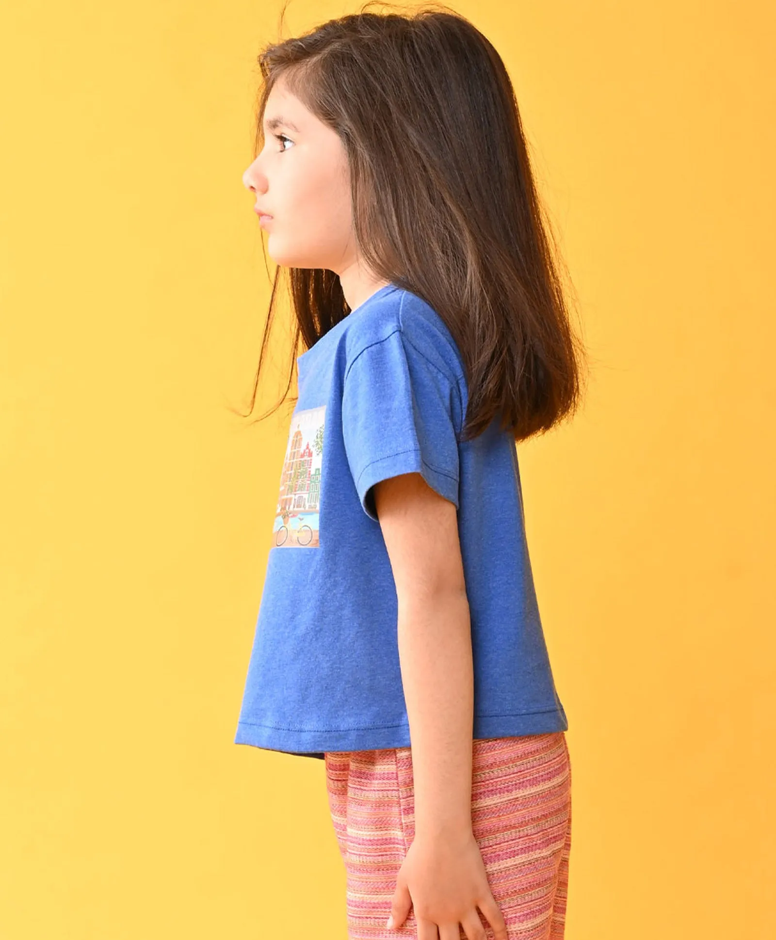 AMSTERDAM ROYAL SUMMER GIRLS T-SHIRT - BLUE