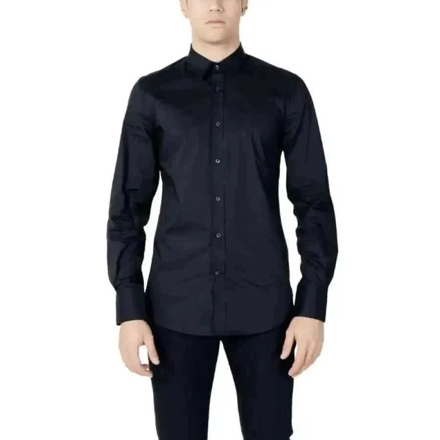 Antony Morato Black Slim Fit Men's Shirt