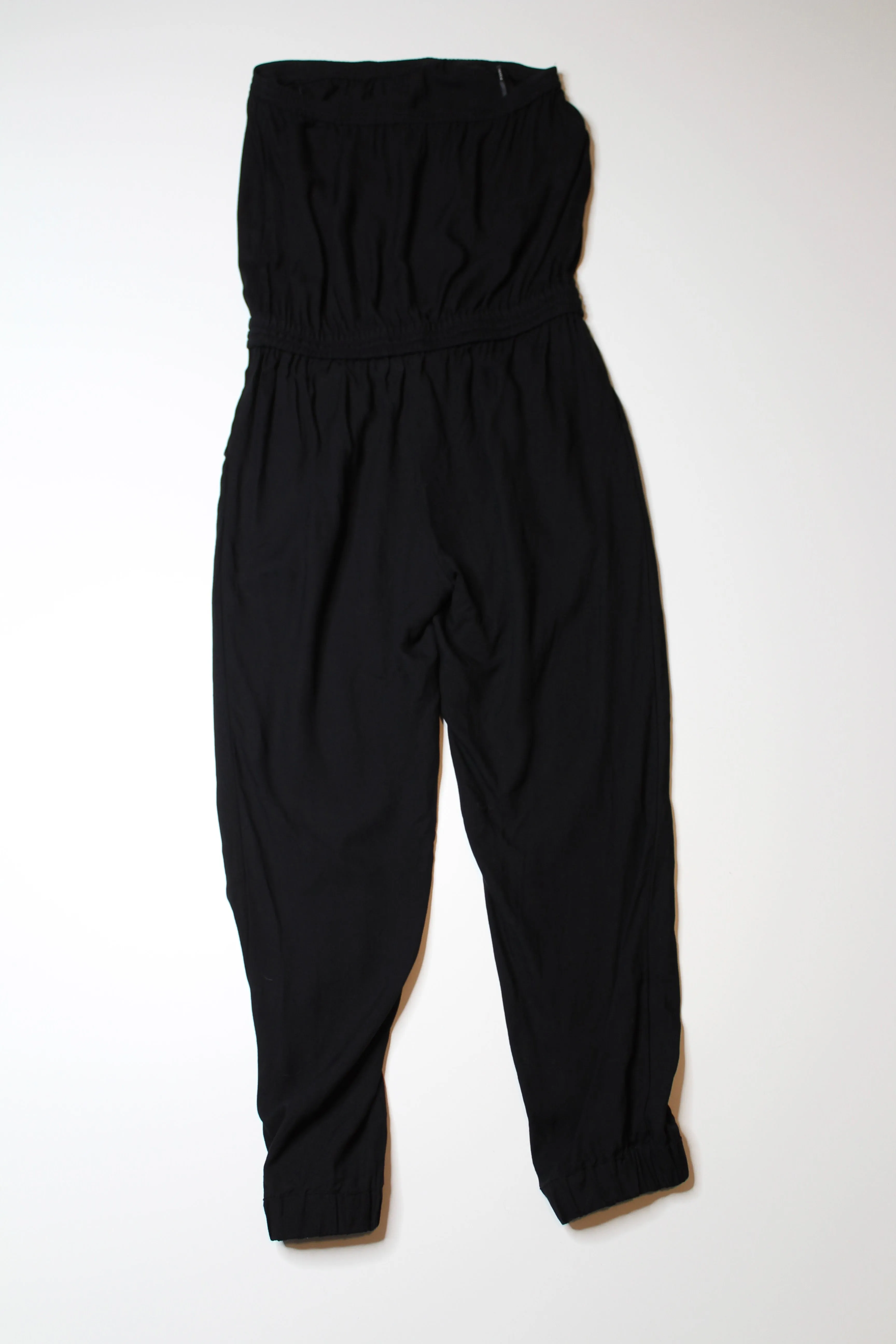 Aritzia talula black strapless jumpsuit, size small