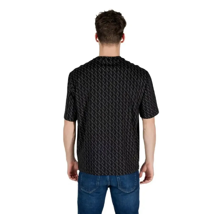 Armani Exchange Mens Plain Black Cotton T Shirt