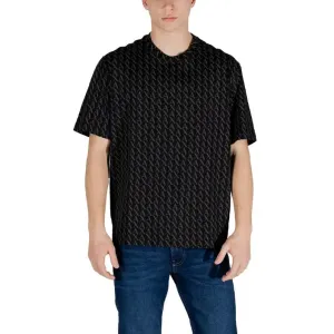 Armani Exchange Mens Plain Black Cotton T Shirt
