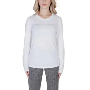 Armani Exchange Women's White Long T-Shirt