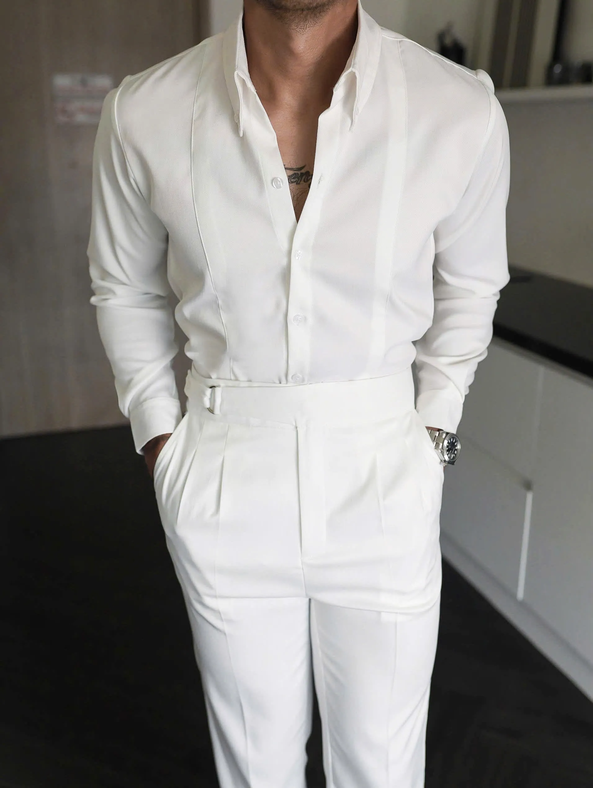 BAMBOO BUTTON-DOWN STRIPE SHIRTS