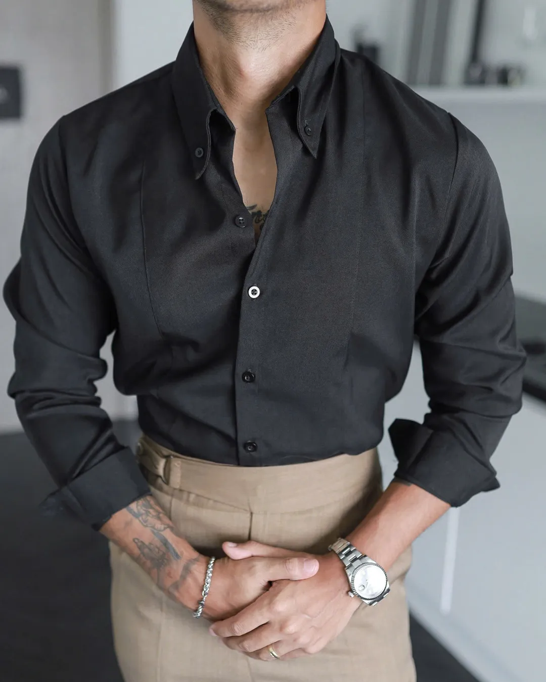 BAMBOO BUTTON-DOWN STRIPE SHIRTS