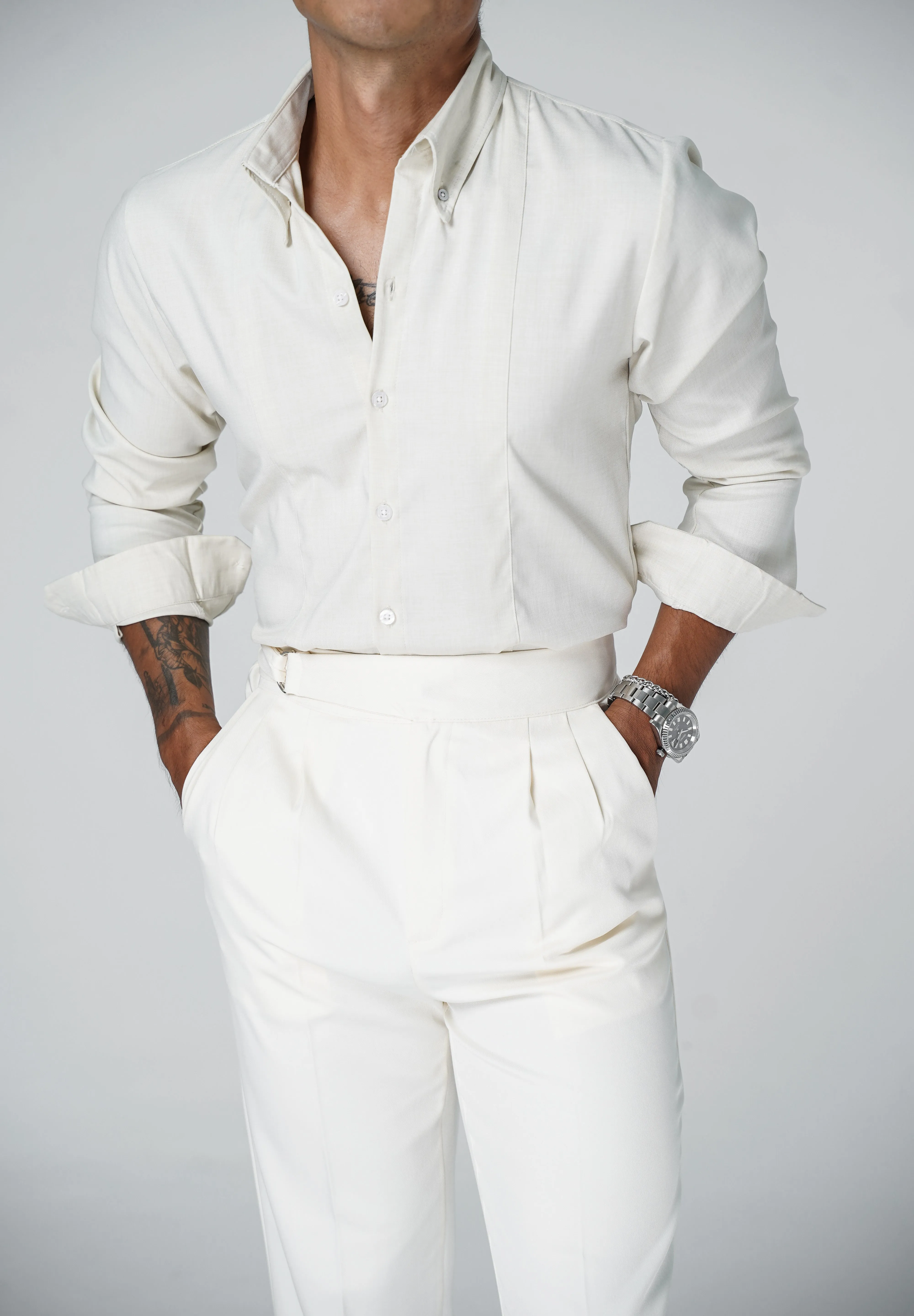 BAMBOO BUTTON-DOWN STRIPE SHIRTS