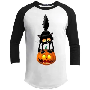 Black Cat Pumpkin Raglan