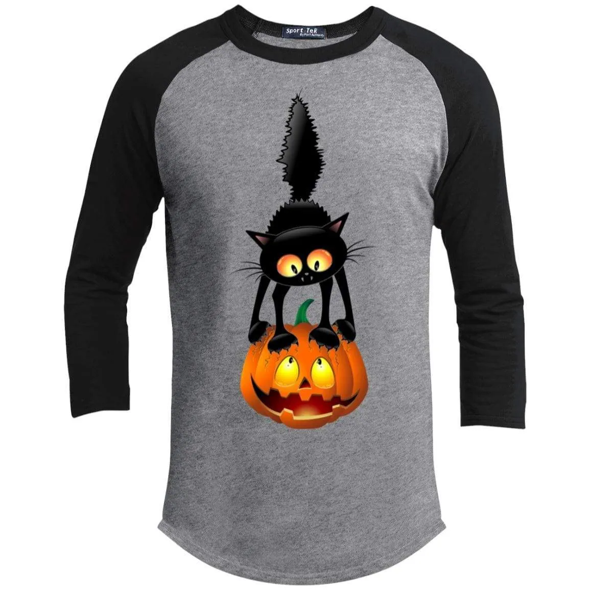Black Cat Pumpkin Raglan