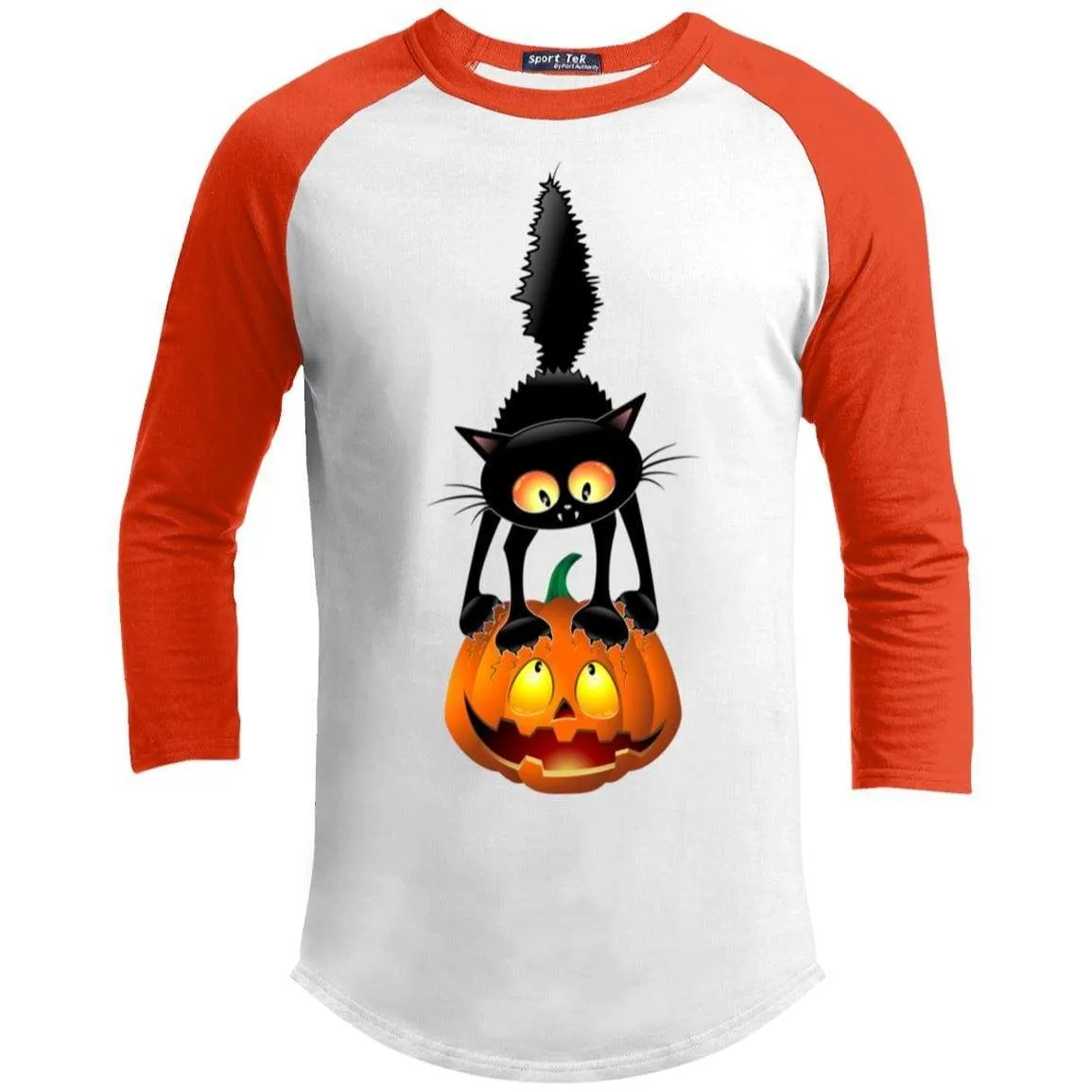 Black Cat Pumpkin Raglan