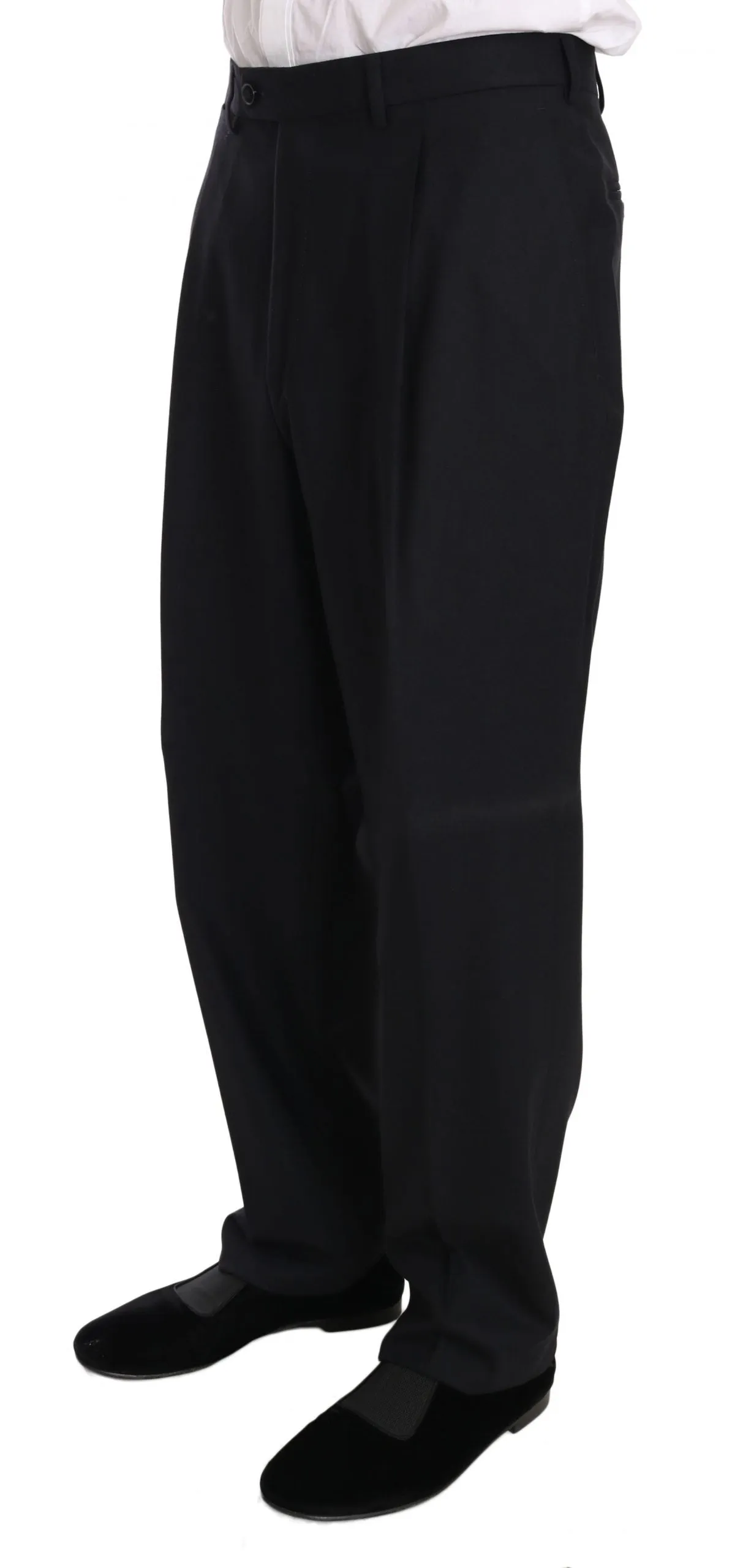 Black two Piece 3 Button Wool suit