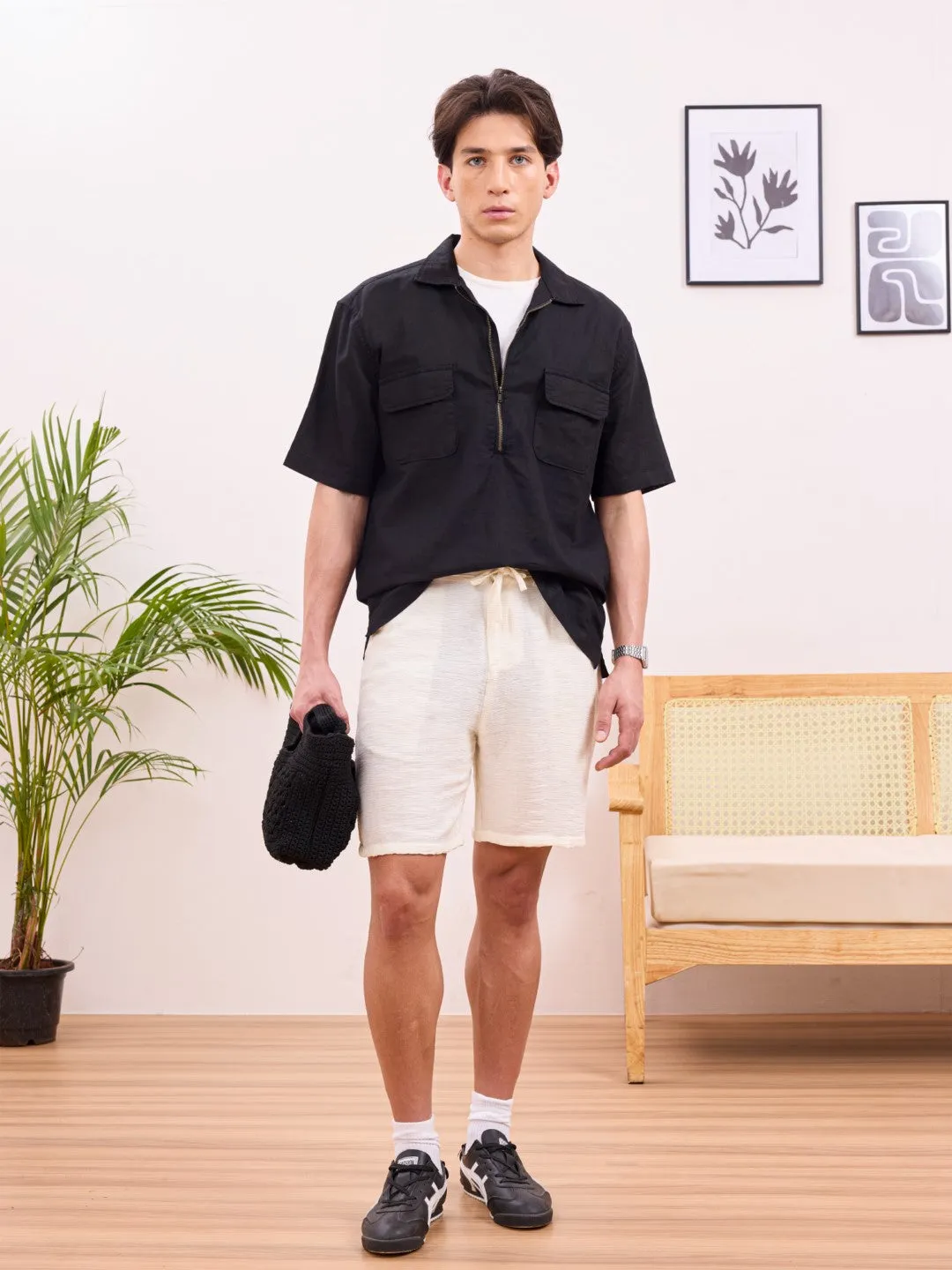 Black Zipper Shirt