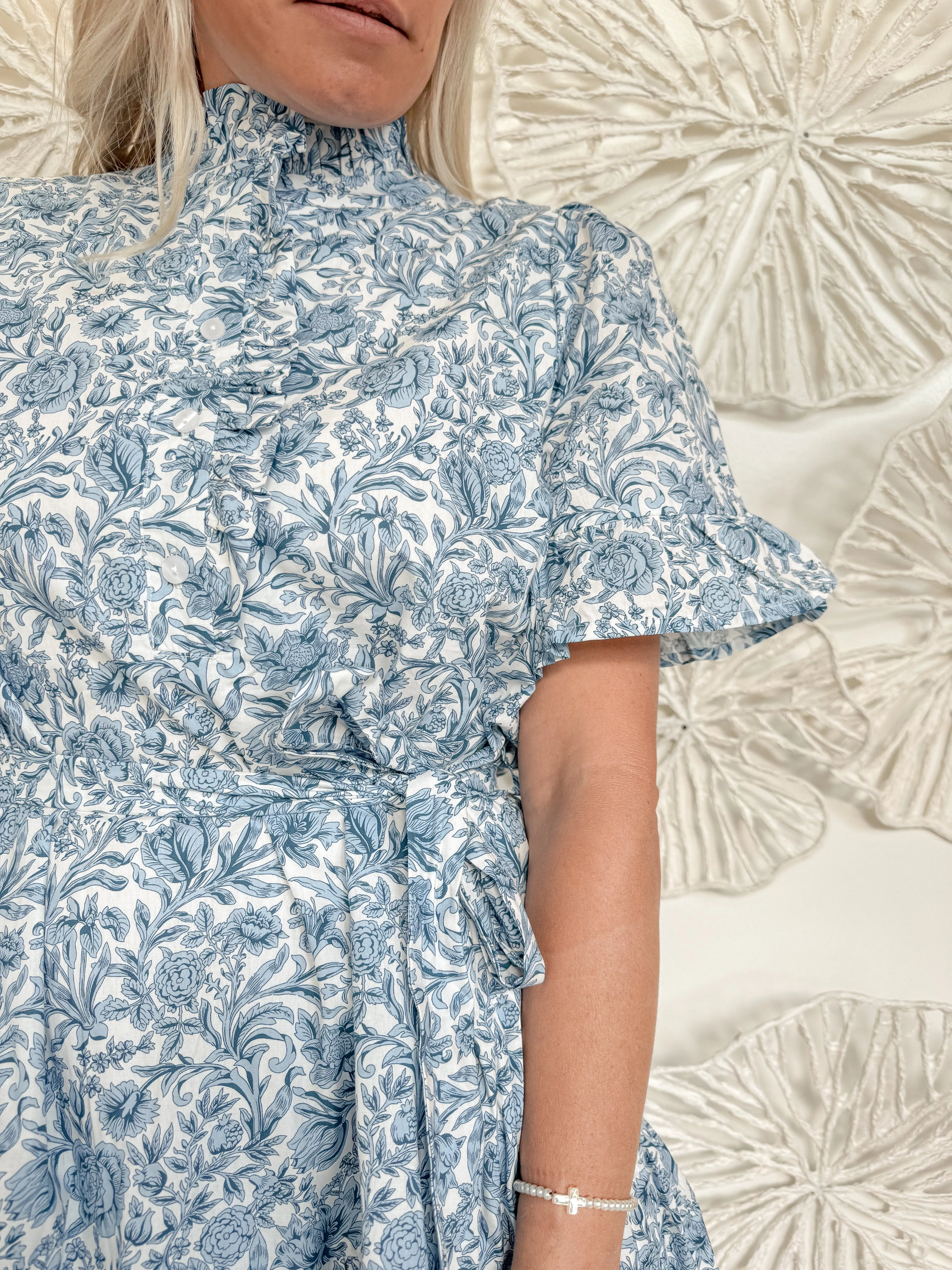 Blue Floral Tie Mini