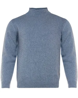 Blue Mockneck Sweater