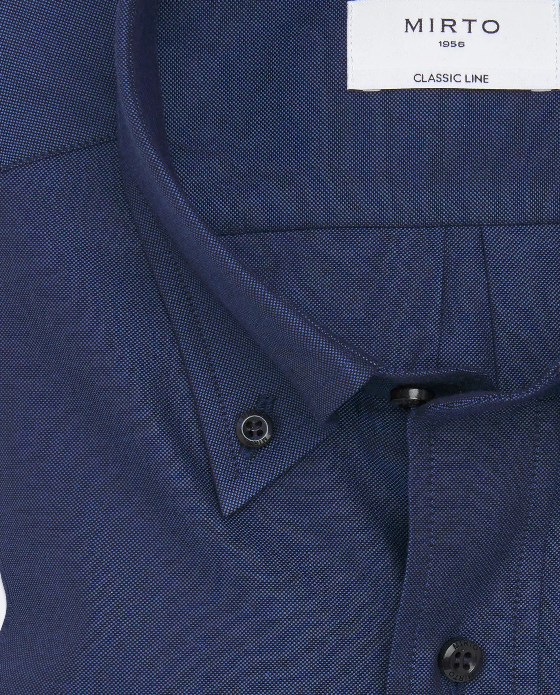 Camisa casual azul de algodón oxford