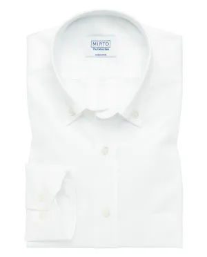 Camisa casual oxford manga larga blanco