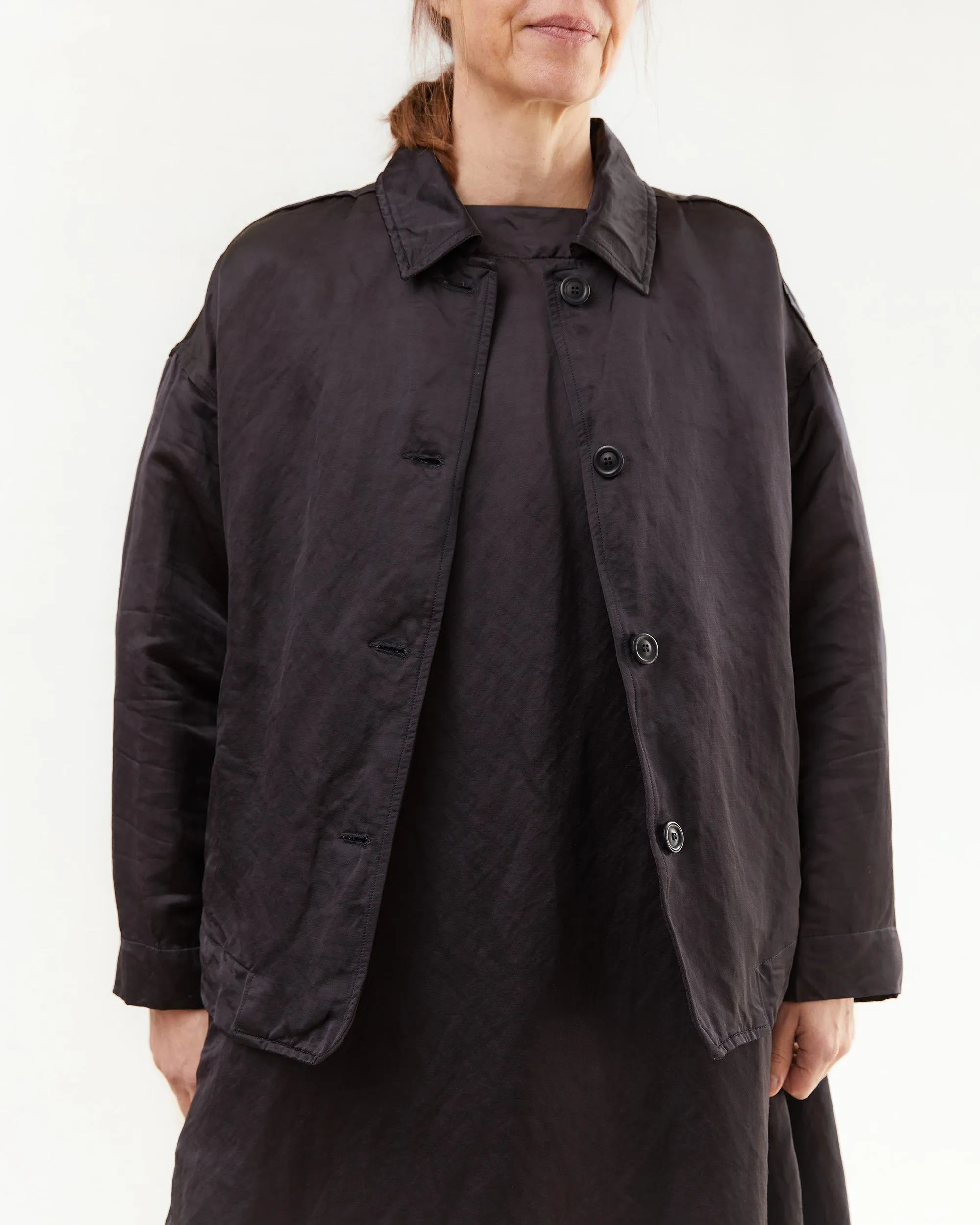 Casey Casey Women's Juliette Jacket Satin in Night