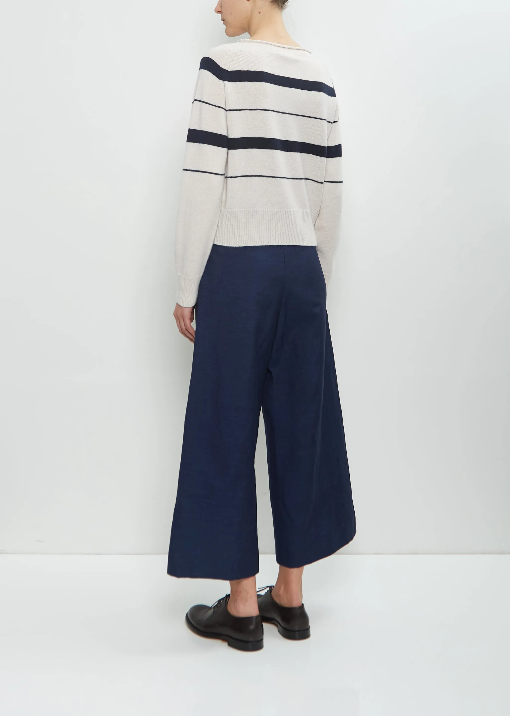 Cashmere Cotton Roll Edge Jumper