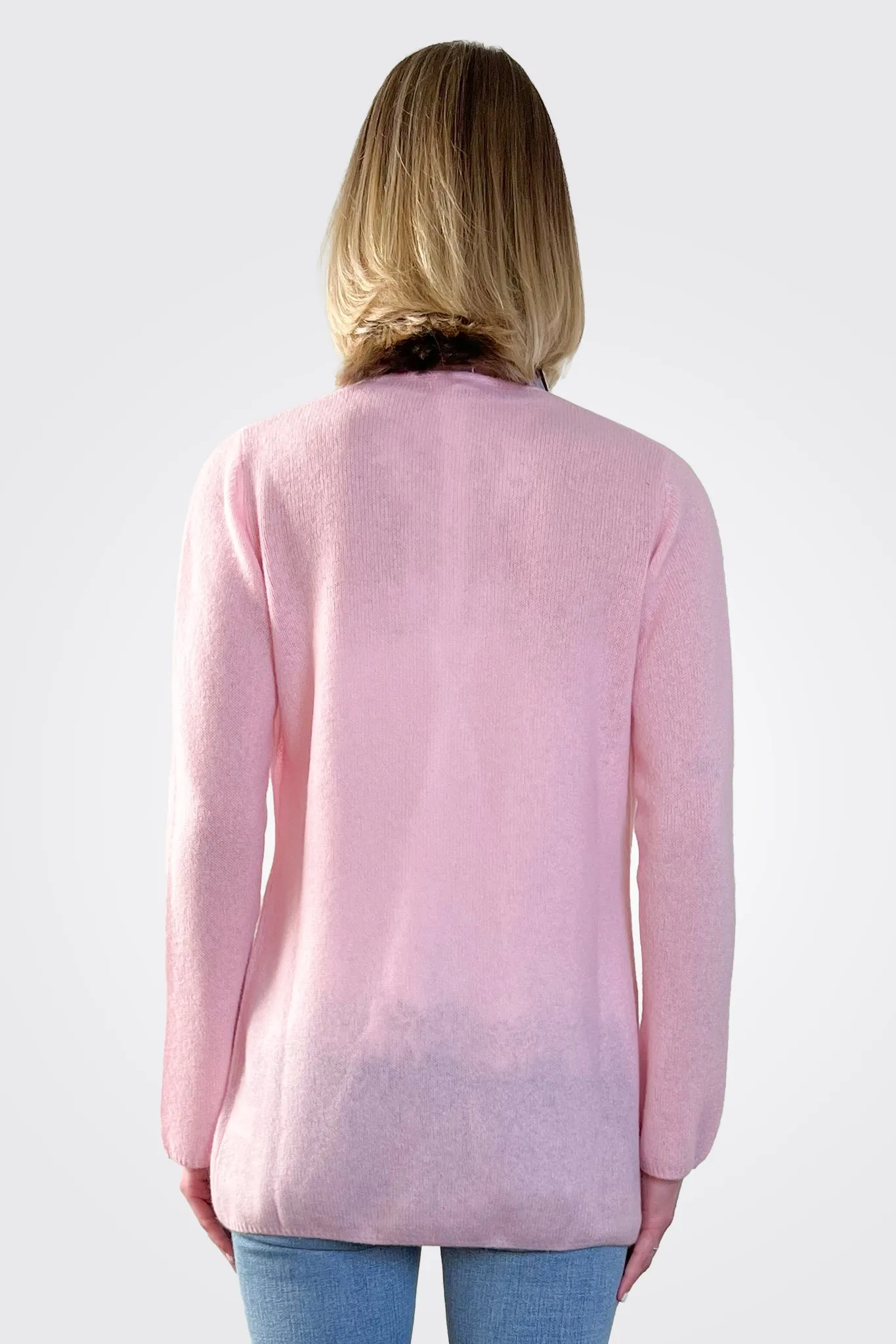 Cashmere Open Duster - Pink Pearl