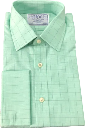 Charles Tyrwhitt Button-down Collar Green Shirt UK 34" CHEST