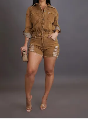 Chestnut Romper