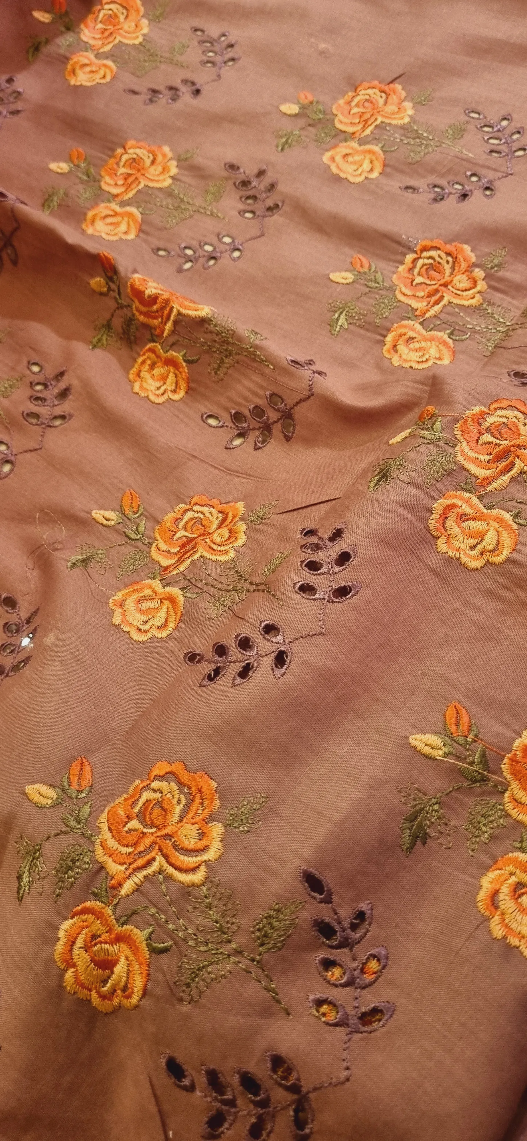 Chikan embroidered two piece suits