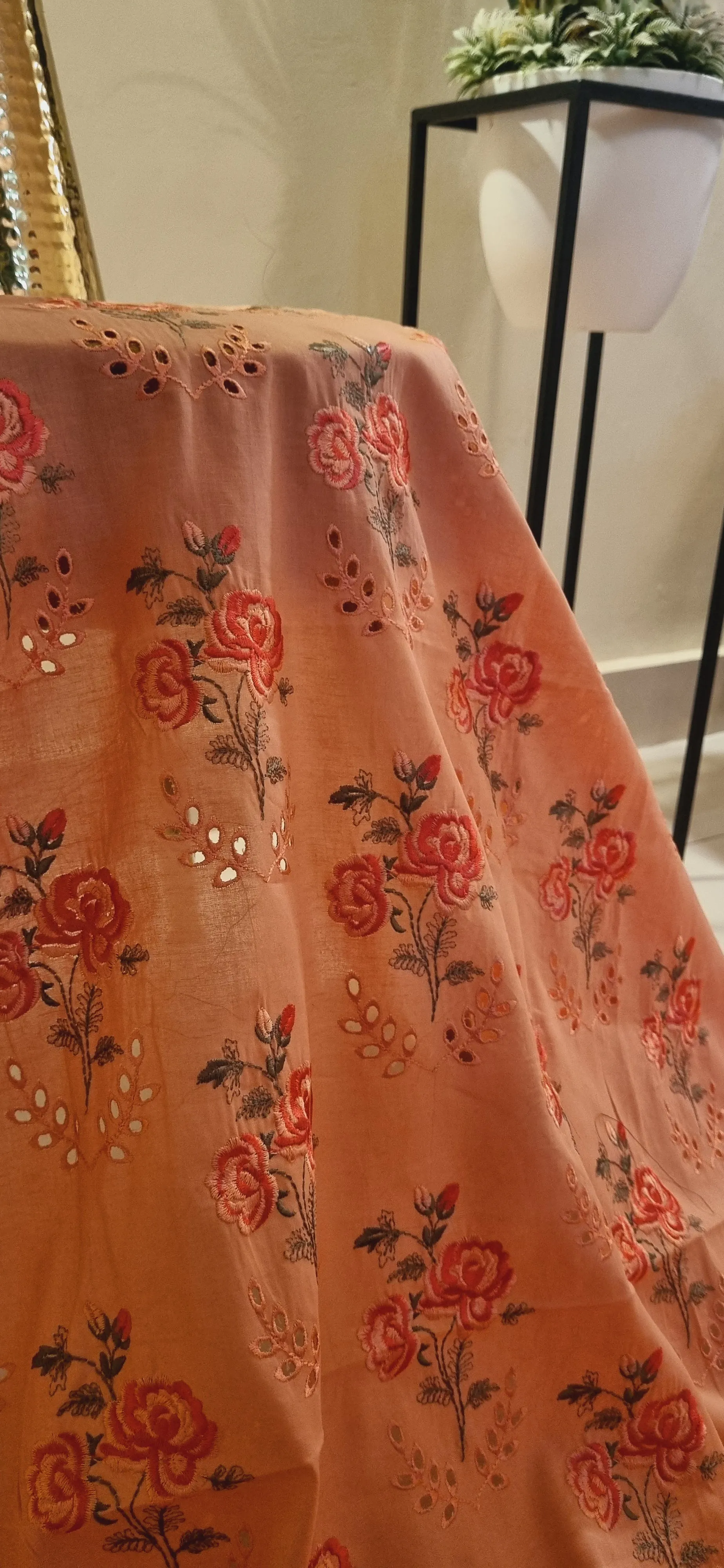 Chikan embroidered two piece suits