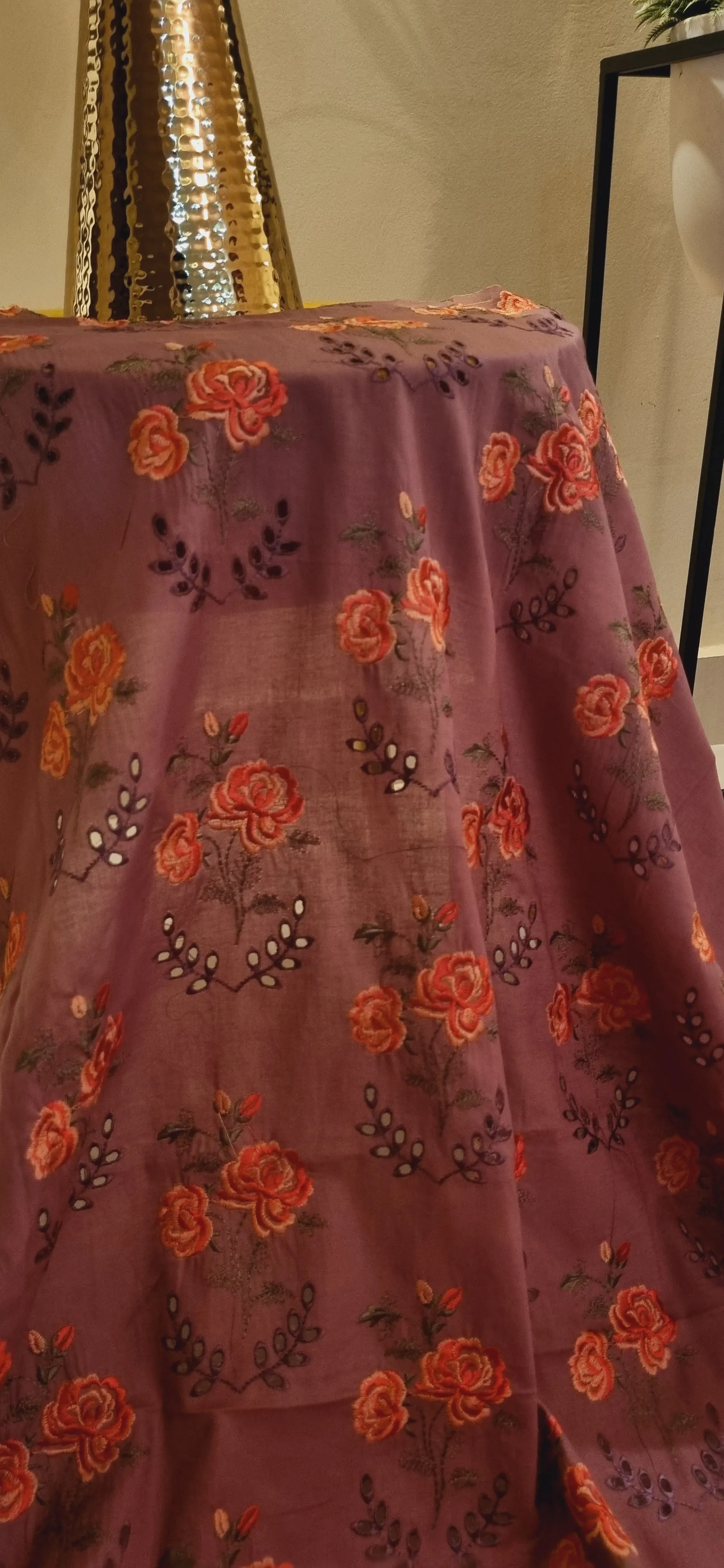 Chikan embroidered two piece suits