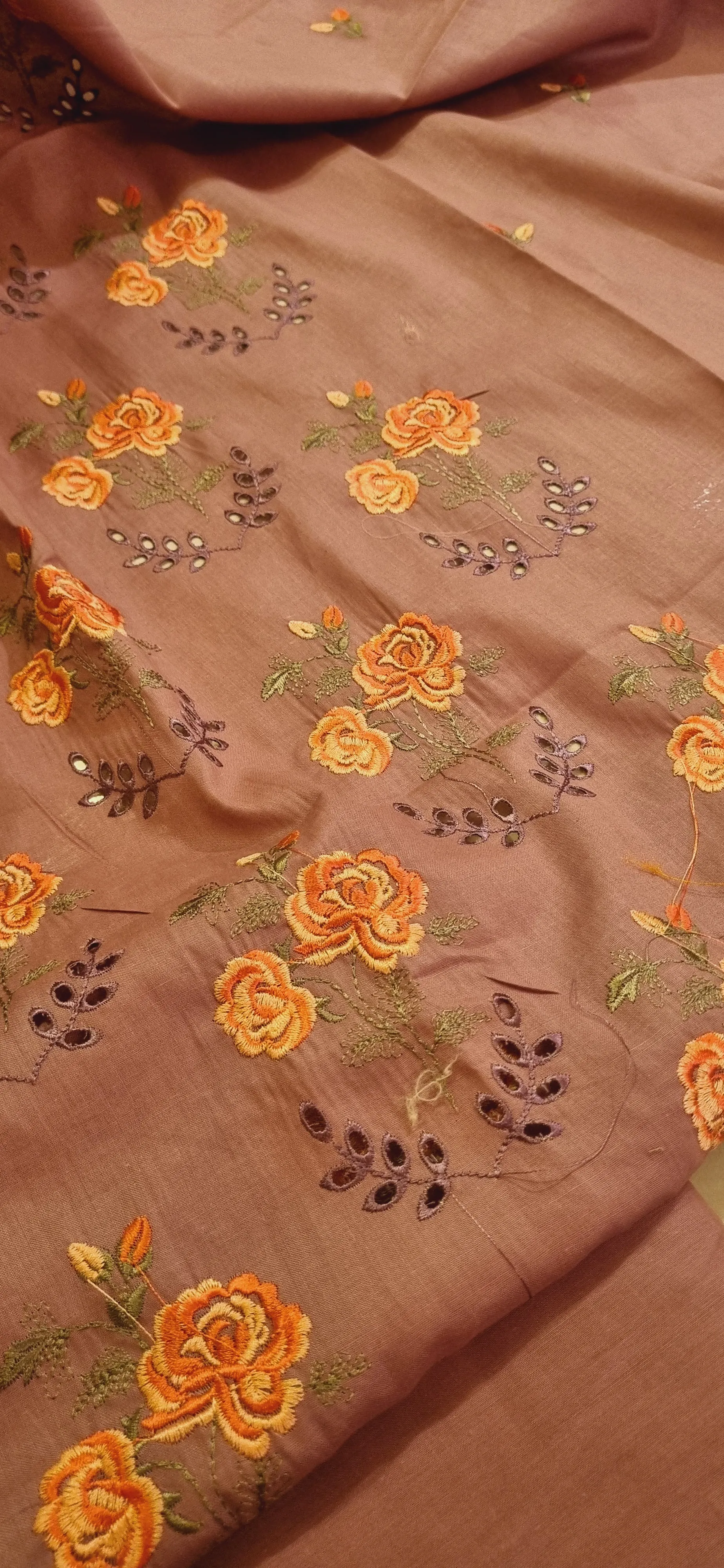 Chikan embroidered two piece suits