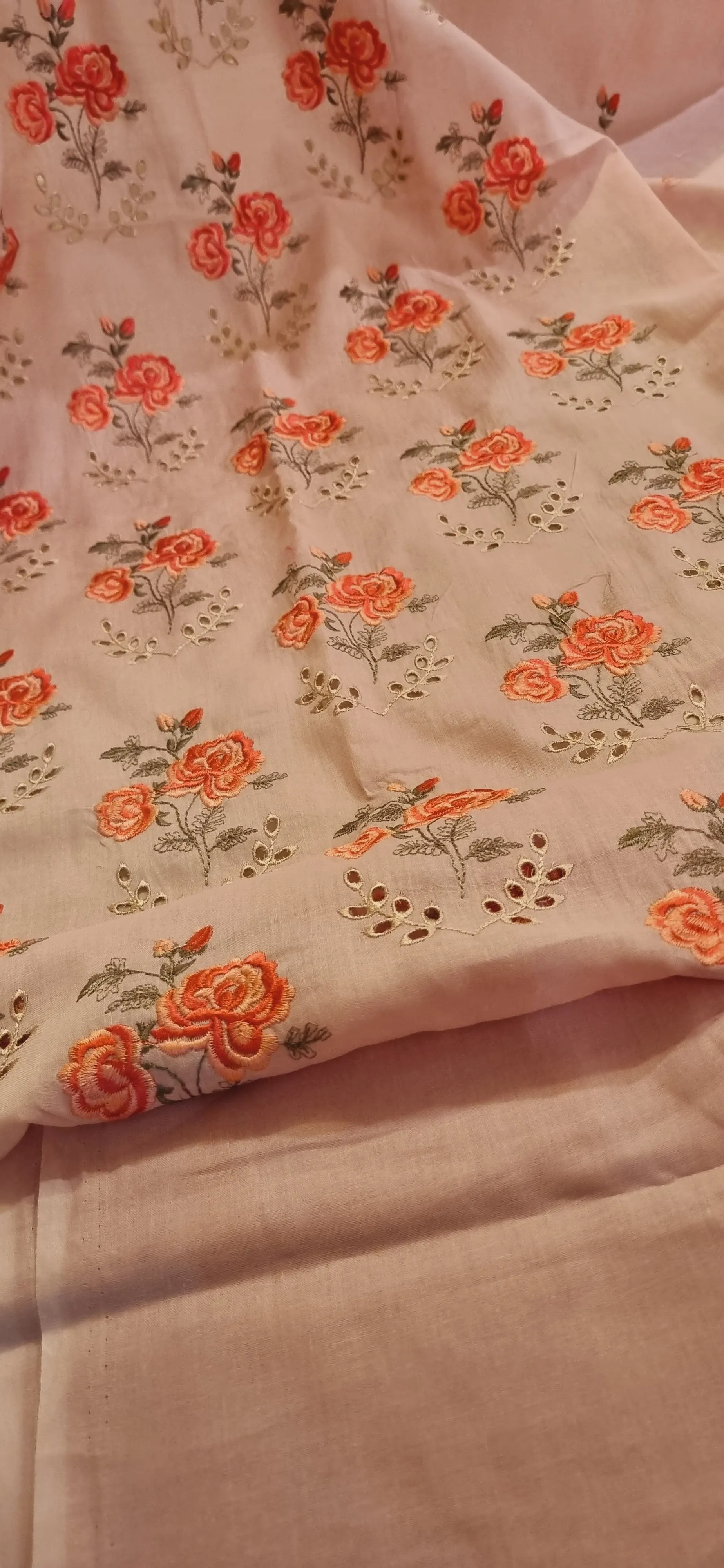 Chikan embroidered two piece suits