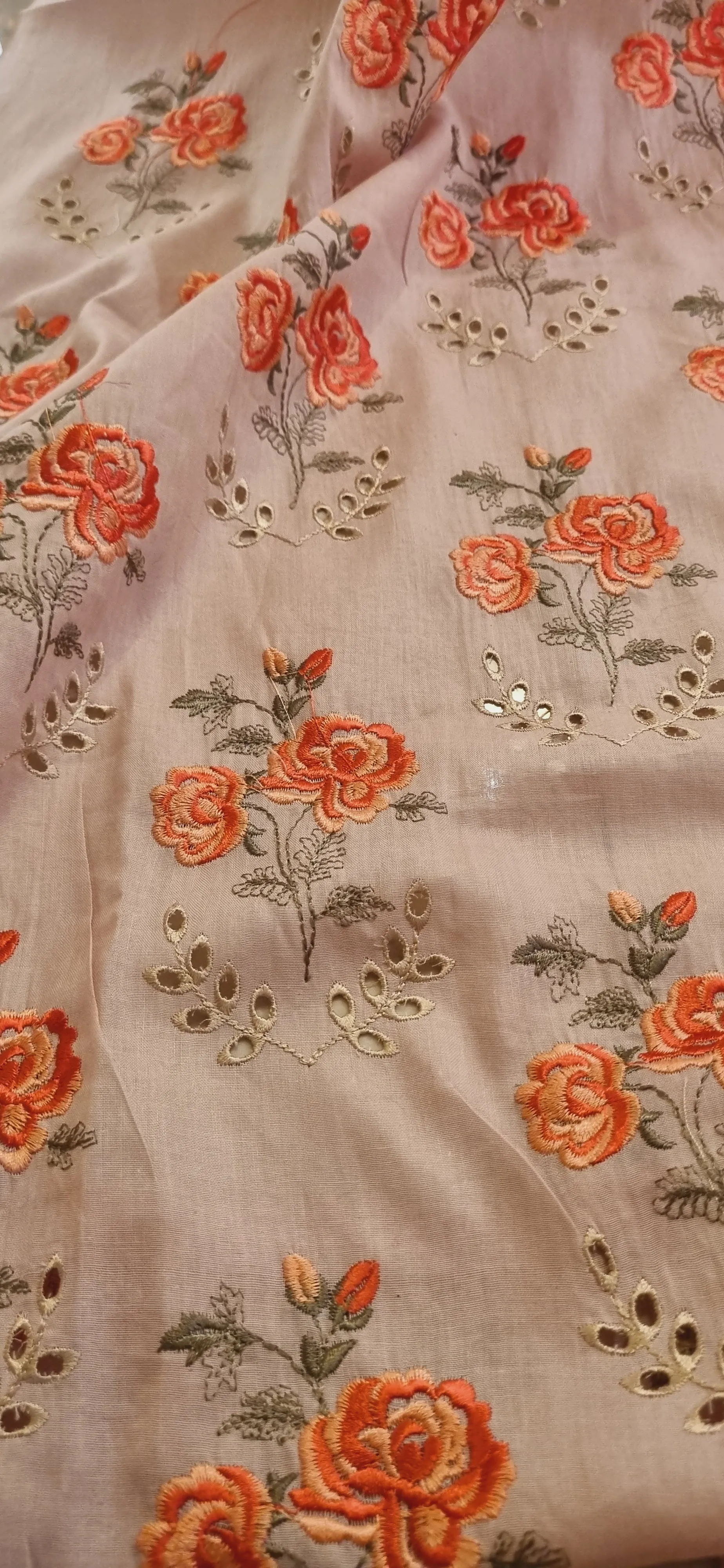 Chikan embroidered two piece suits