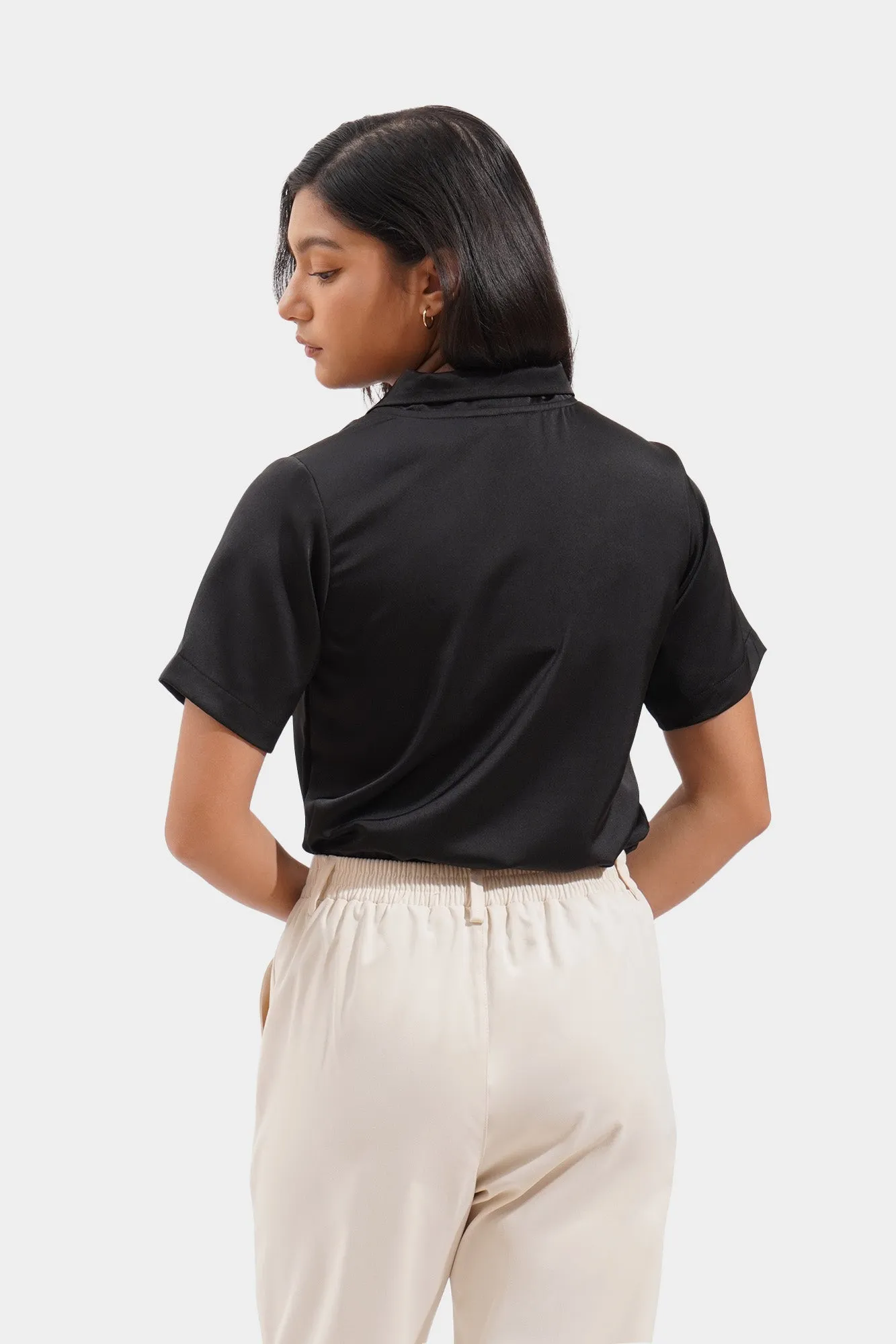 Closet Staples Button Down Satin Shirt