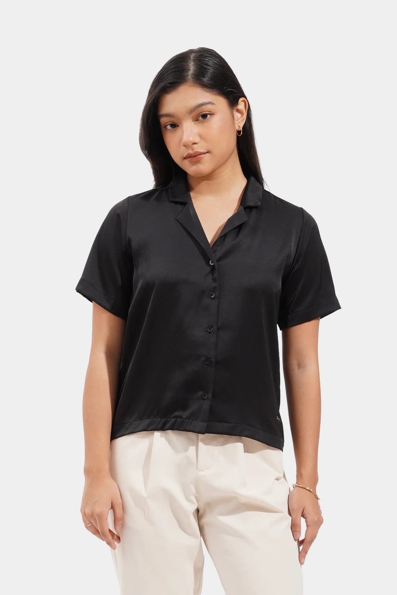 Closet Staples Button Down Satin Shirt