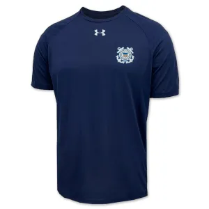 Coast Guard Under Armour Left Chest Seal Tech T-Shirt (Navy)