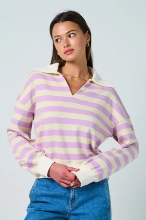 Collared Terry Knit Top