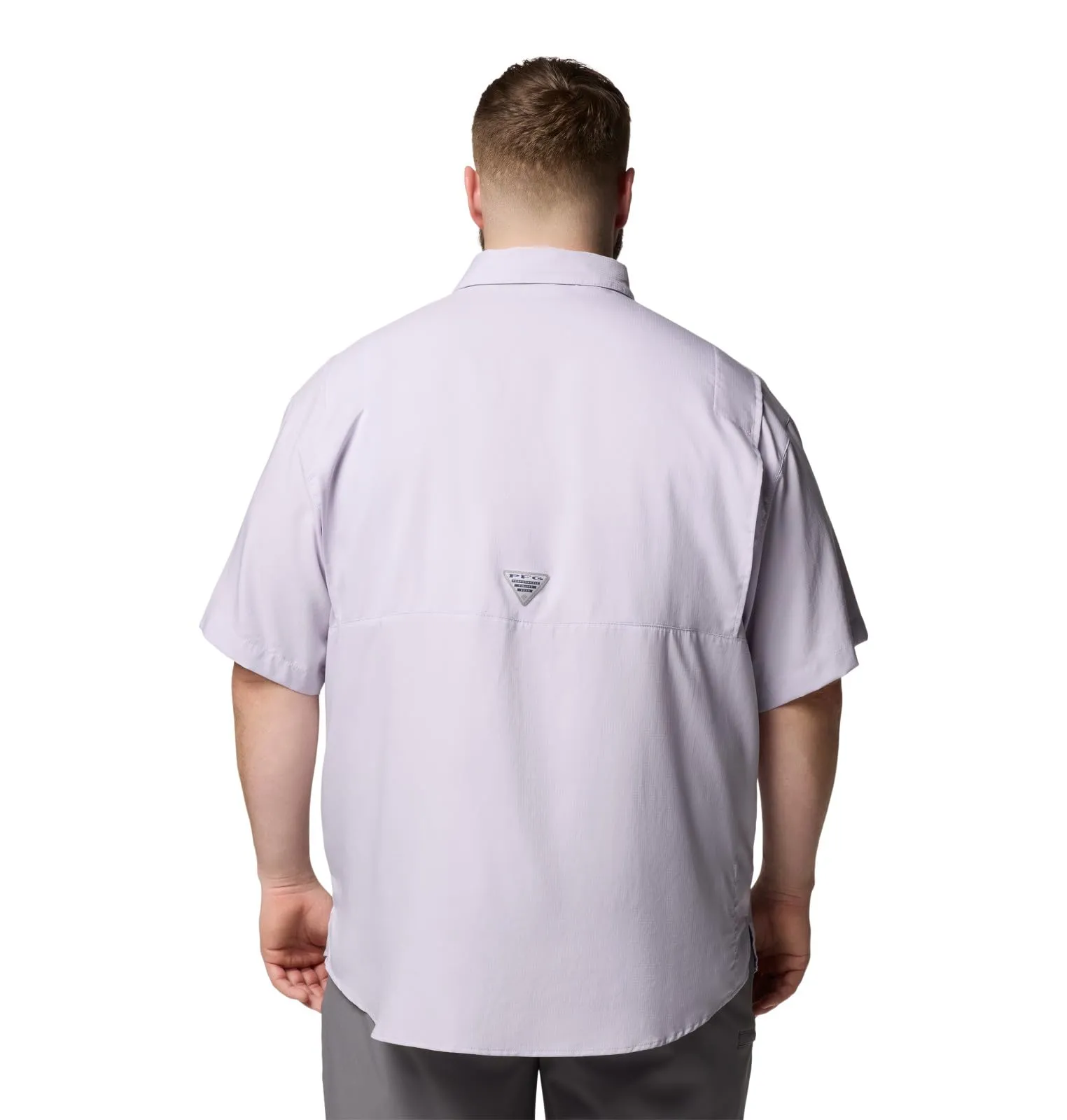 Columbia Mens PFG Tamiami II Short Sleeve Fishing Shirt, Lavender Pearl, Small